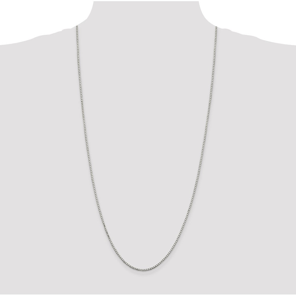 Sterling Silver 1.7mm 8 Sided Diamond-cut Box Chain