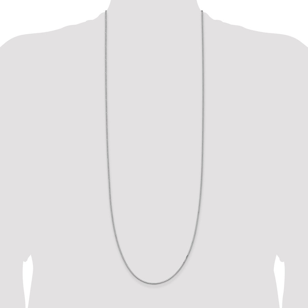 Sterling Silver Rhodium-plated 1.5mm Box Chain