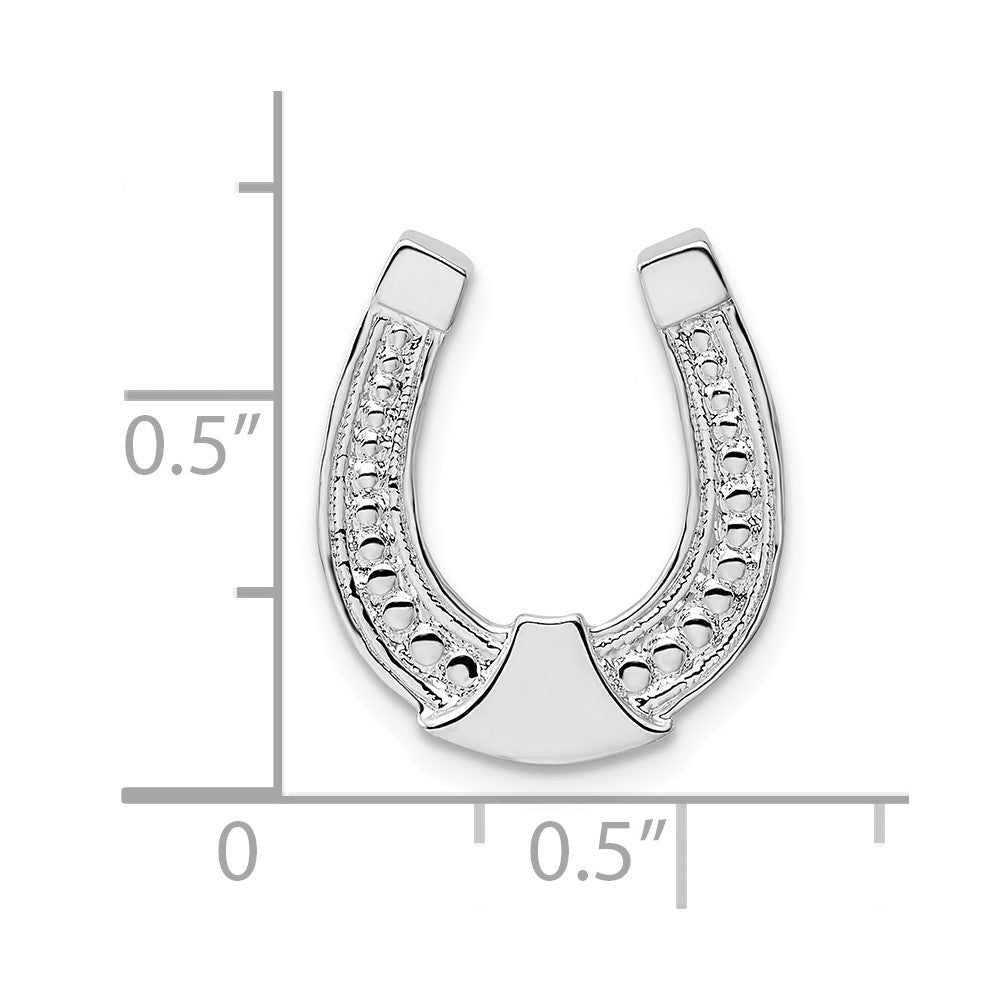 De-Ani Sterling Silver Polished Horseshoe Chain Slide