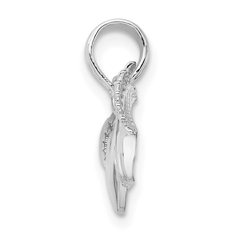De-Ani Sterling Silver Polished Heart Hands Pendant