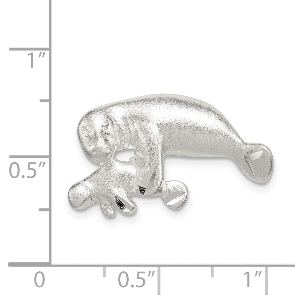Sterling Silver Manatee with Charm