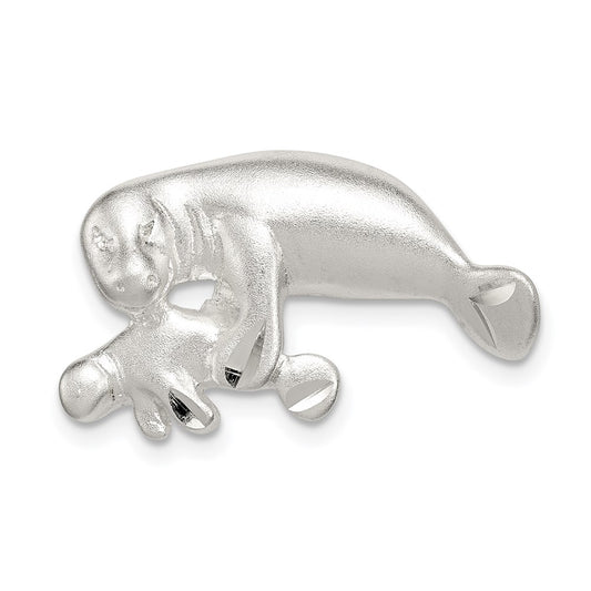 Sterling Silver Manatee with Charm