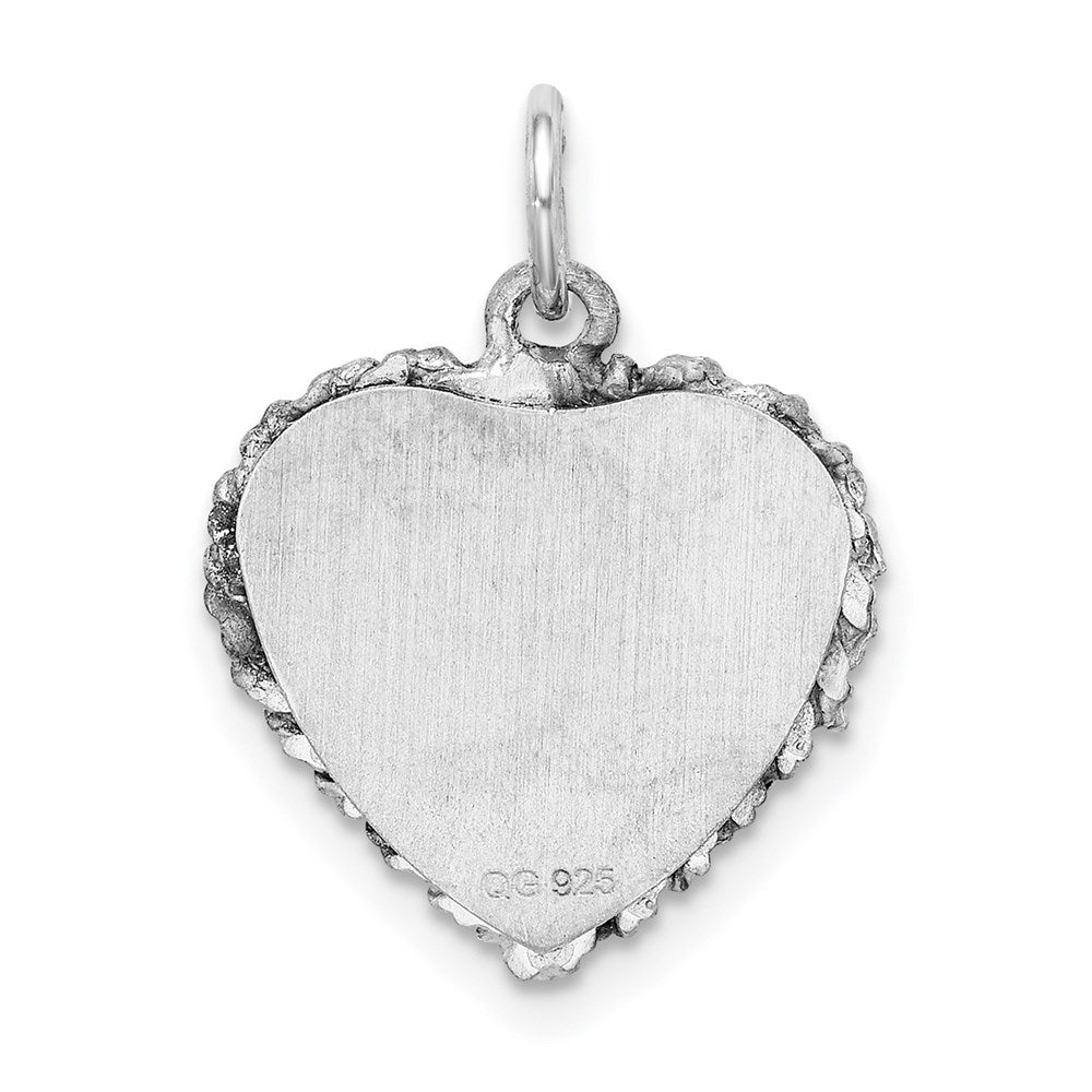 Sterling Silver Rhodium-plated My Confirmation Disc Charm