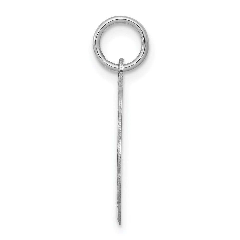 Sterling Silver Rhodium-plated Sweet Sixteen Disc Charm