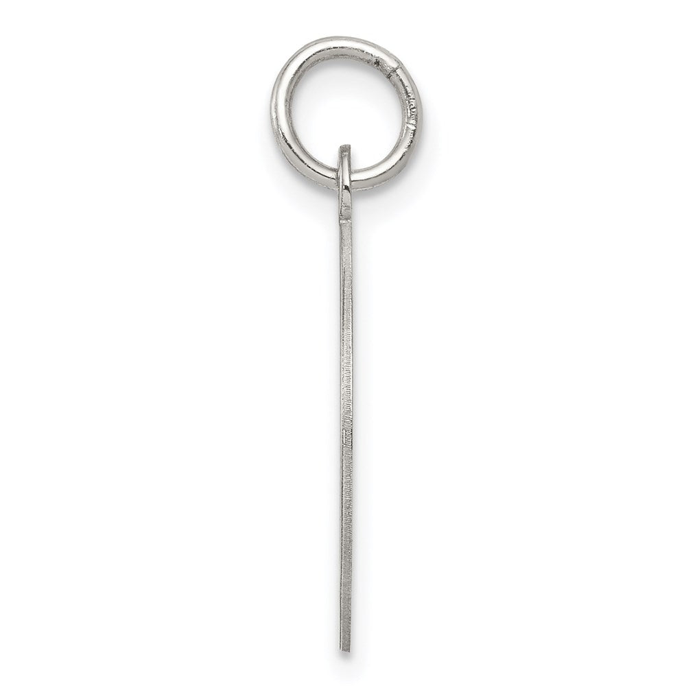 Sterling Silver Rhodium-plated Happy Birthday Disc Charm
