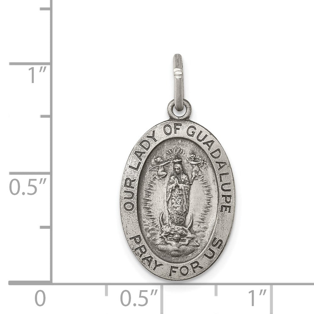 Sterling Silver Antiqued Our of Guadalupe Medal