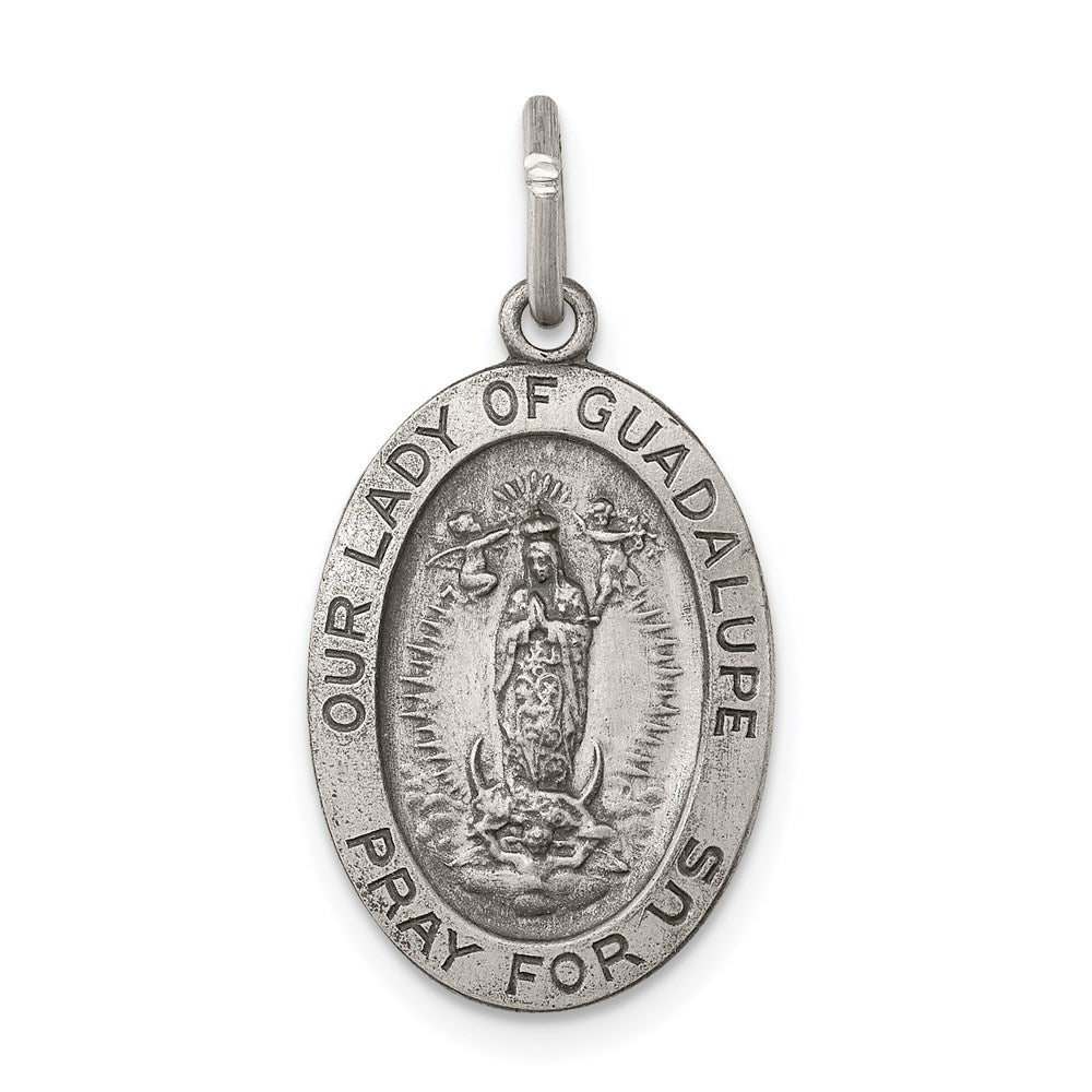Sterling Silver Antiqued Our of Guadalupe Medal