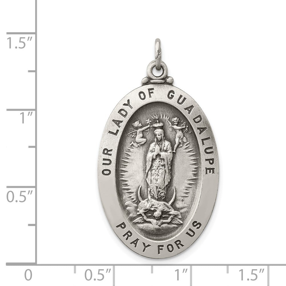 Sterling Silver Antiqued Our of Guadalupe Medal