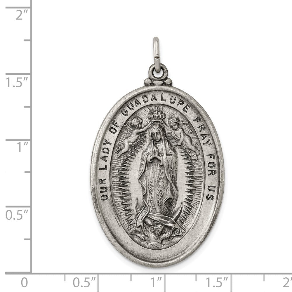 Sterling Silver Antiqued Our of Guadalupe Medal