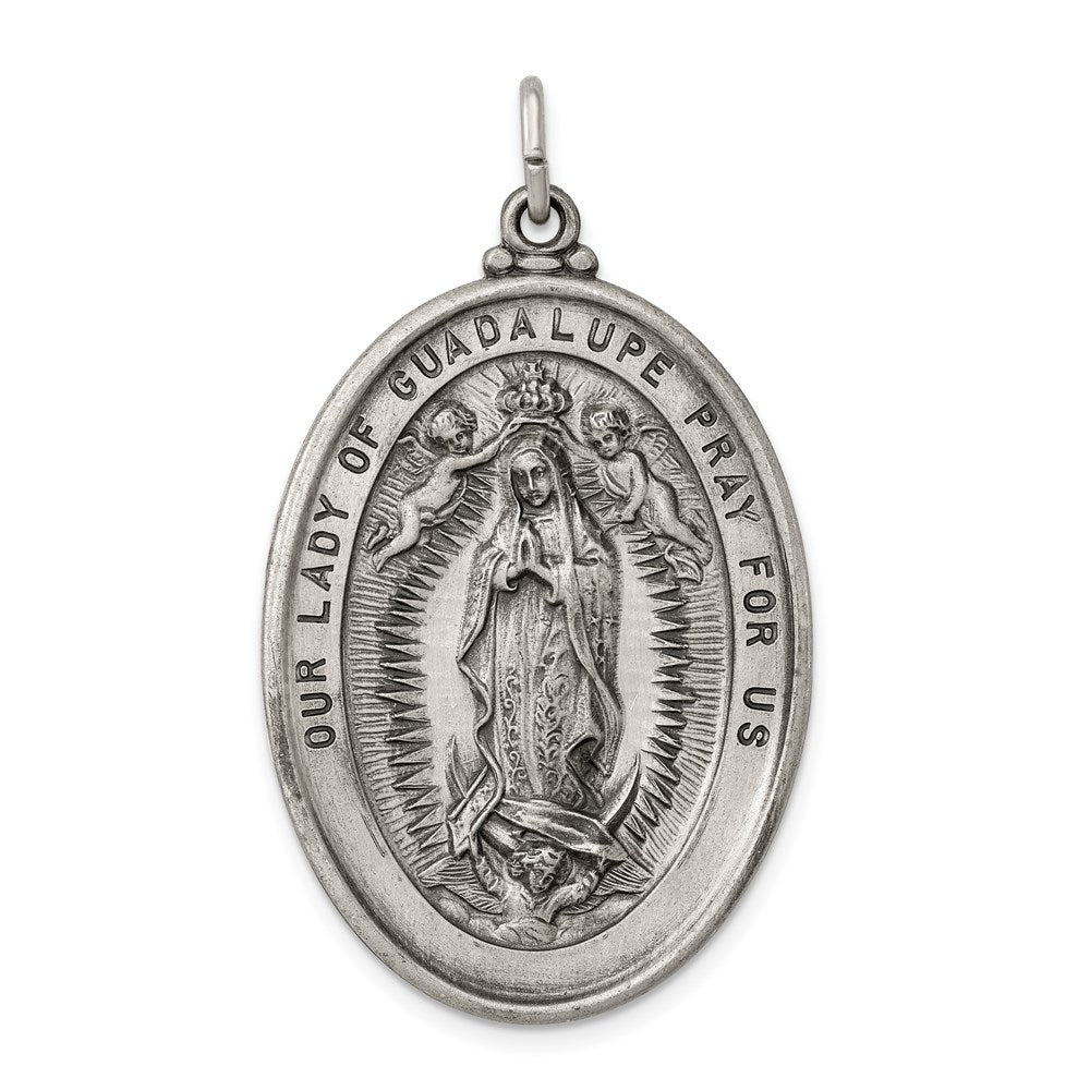 Sterling Silver Antiqued Our of Guadalupe Medal