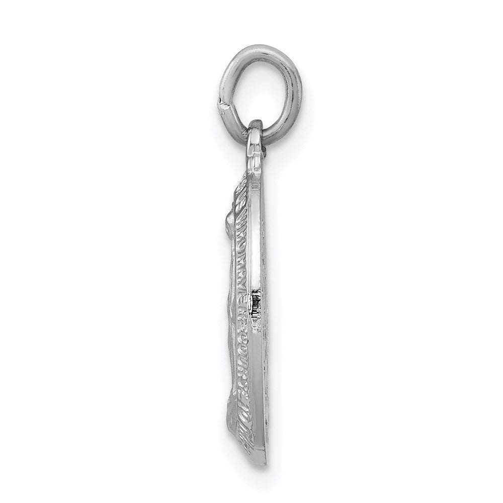 Sterling Silver Rhodium-plated Virgin Mary Medal