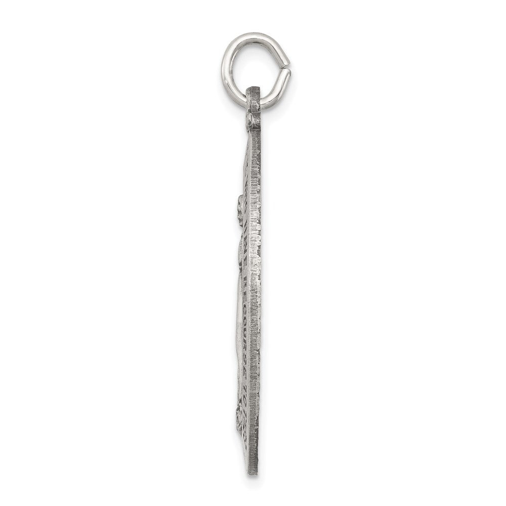 Sterling Silver Antiqued Virgin Mary Medal
