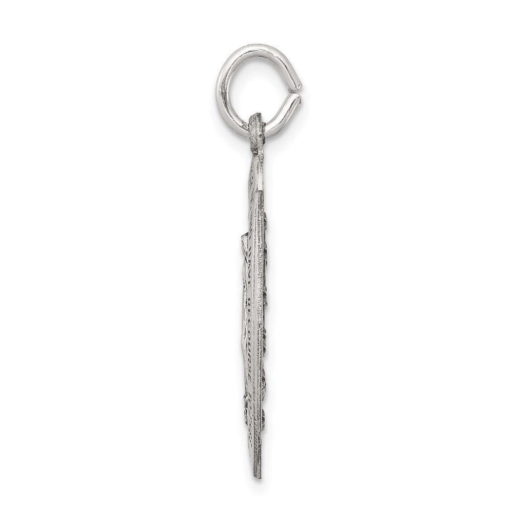 Sterling Silver Antiqued Virgin Mary Medal