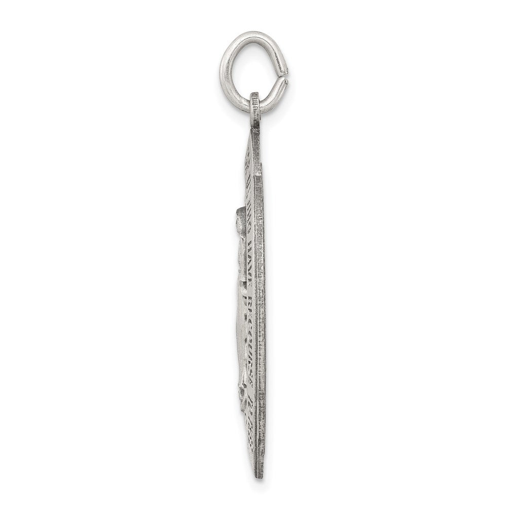 Sterling Silver Antiqued Virgin Mary Medal