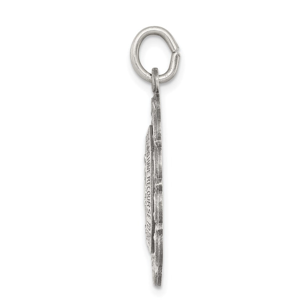 Sterling Silver Antiqued Virgin Mary Medal