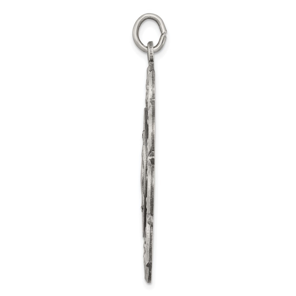 Sterling Silver Antiqued Virgin Mary Medal