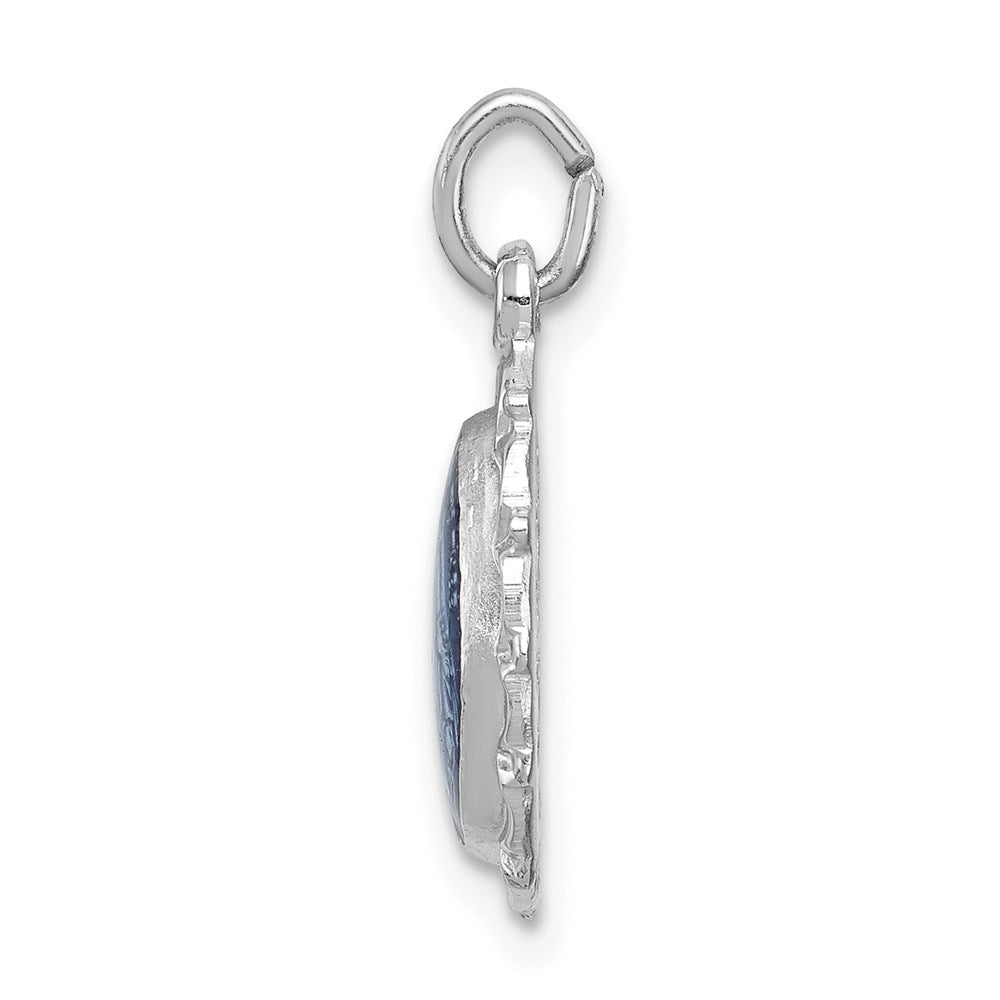 Sterling Silver Rhodium-plated Virgin Mary Medal