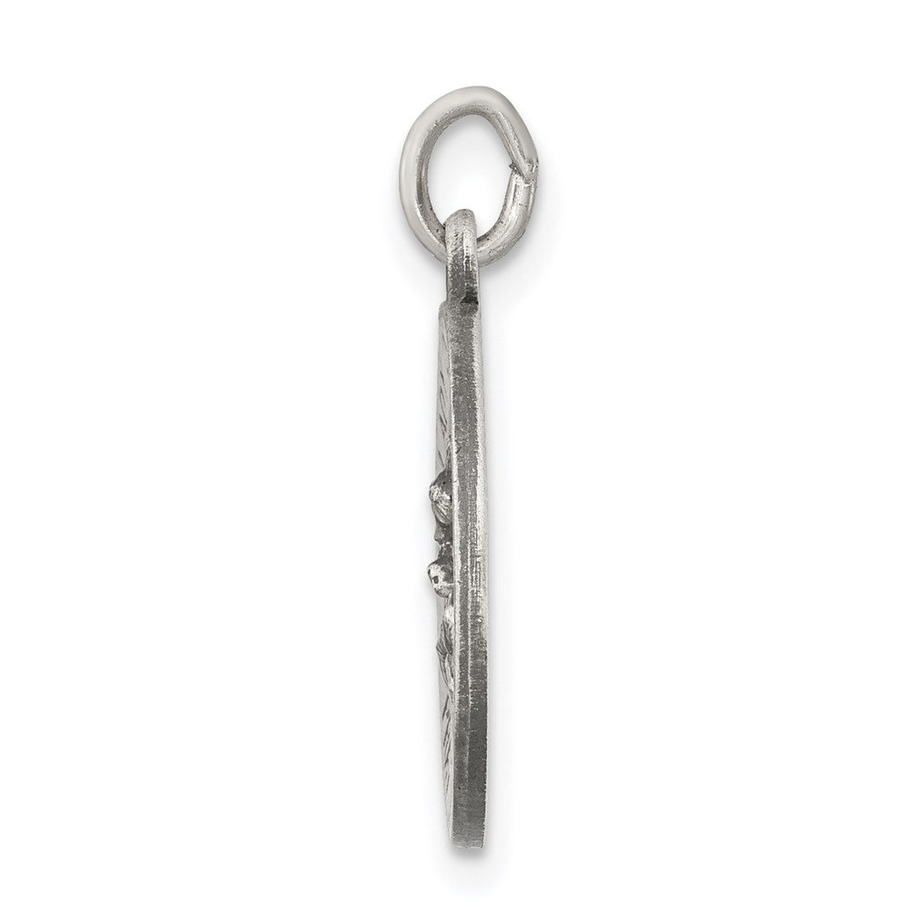 Sterling Silver Antiqued Our of Perpetual Help Medal