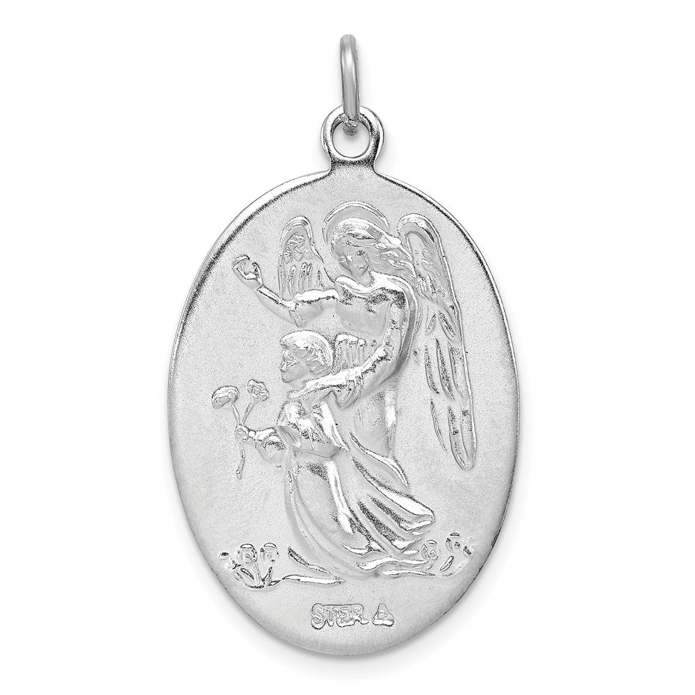 Sterling Silver Reversible Rhodium-plated & Vermeil St. Michael Medal