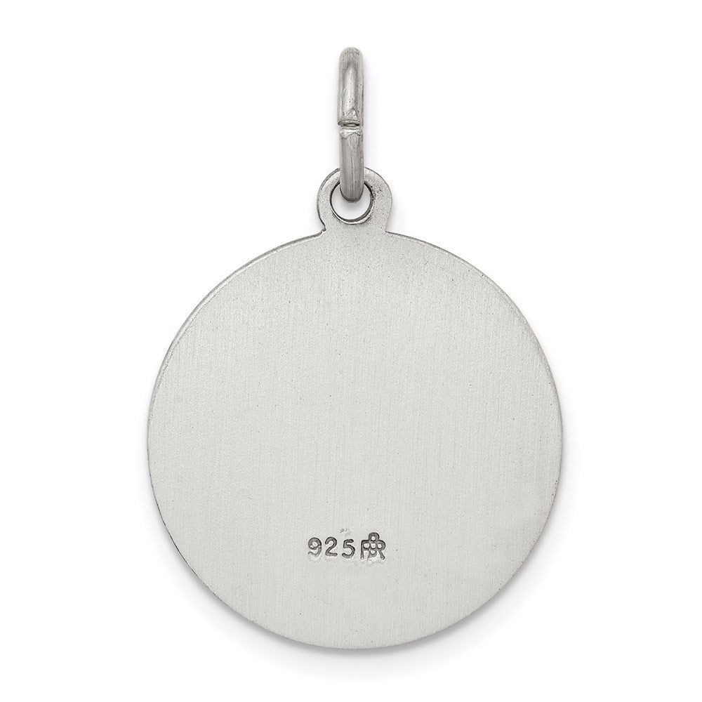Sterling Silver Antiqued St. Peregrine Medal