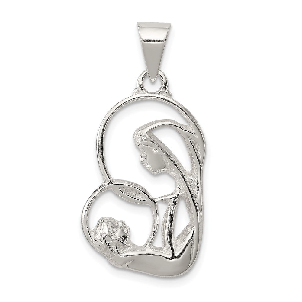 Sterling Silver Blessed Mary & Jesus Charm