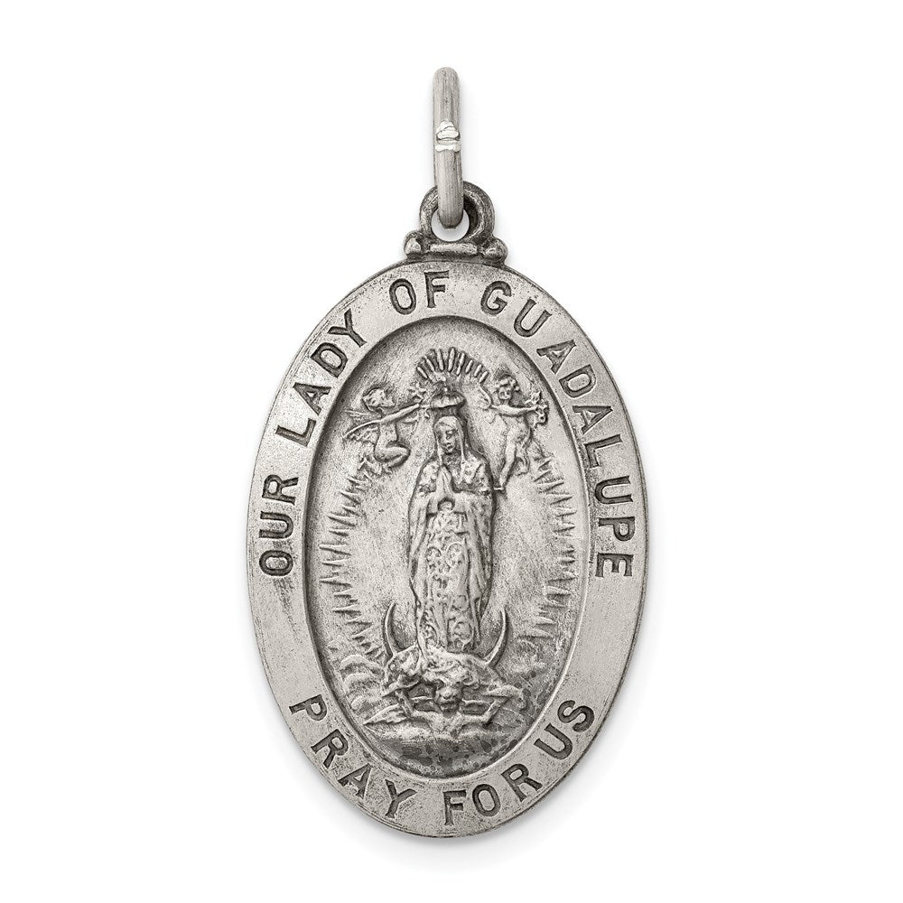 Sterling Silver Antiqued Our of Guadalupe Medal