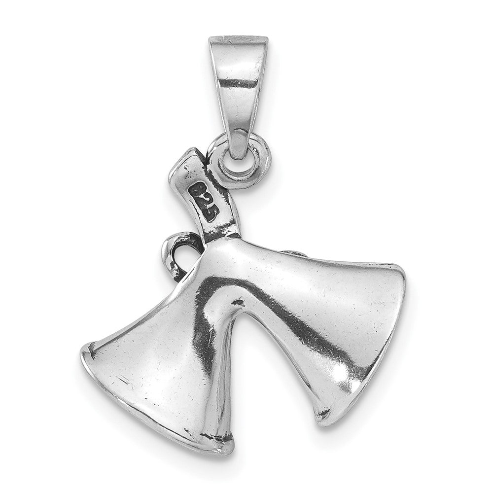 Sterling Silver Antiqued Bells Pendant