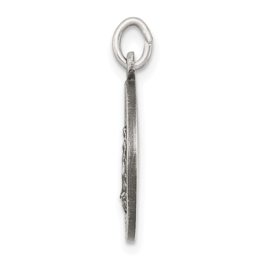 Sterling Silver Antiqued Virgin Mary Medal