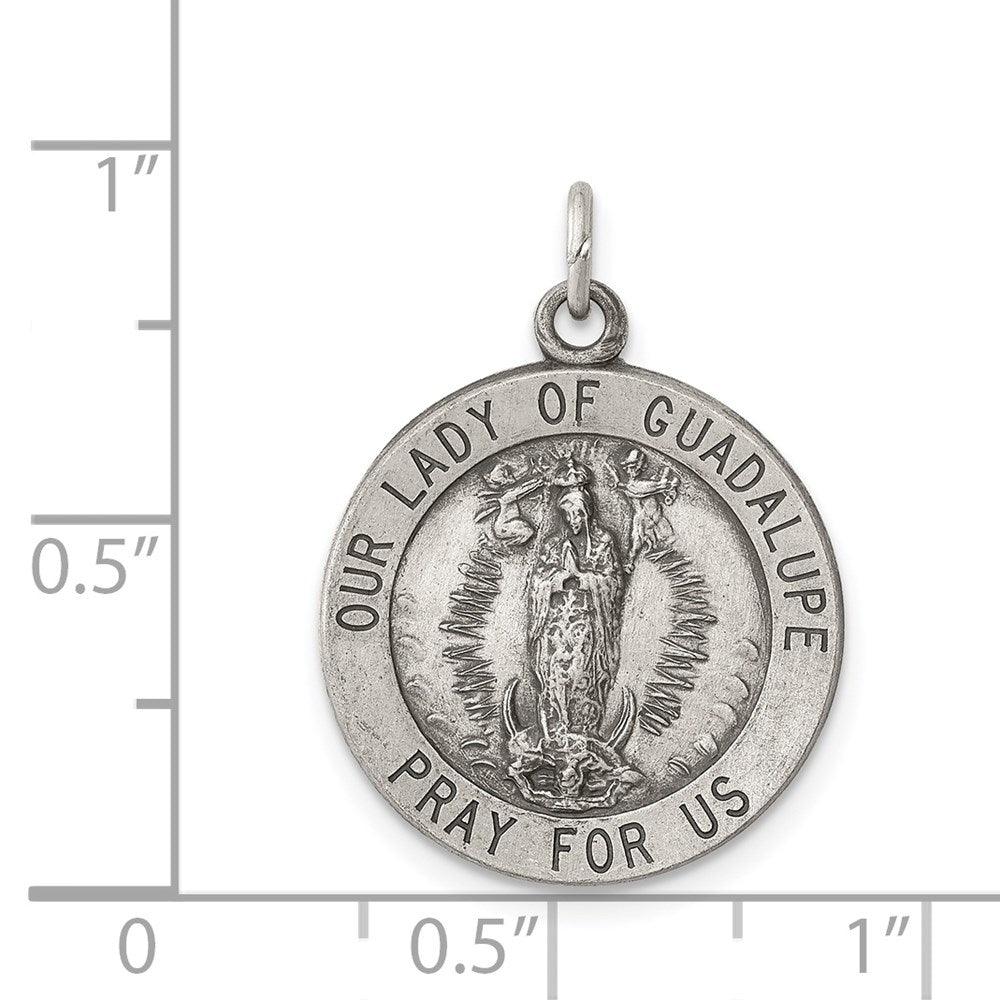 Sterling Silver Antiqued Our of Guadalupe Medal