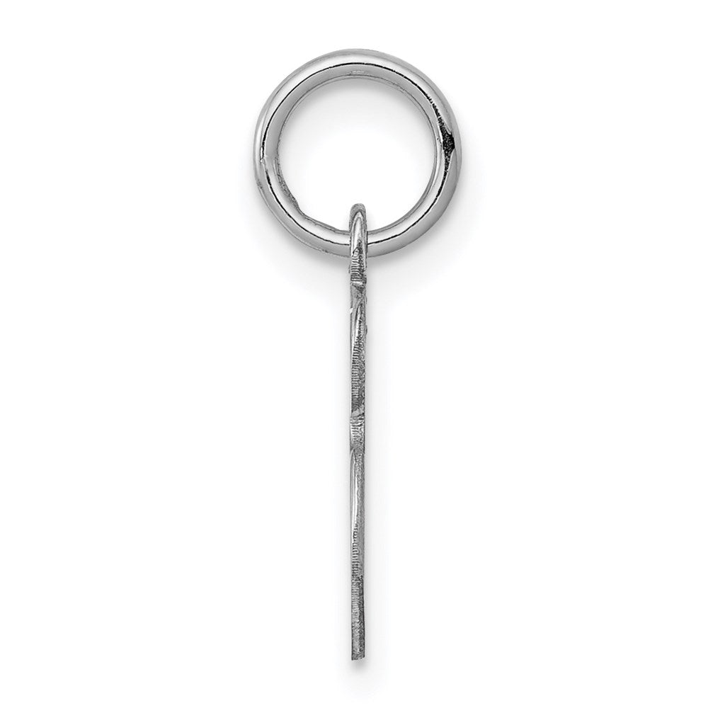 Sterling Silver Rhodium-plated Script Letter S Initial Charm