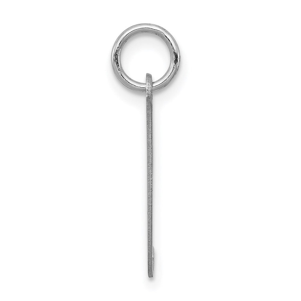 Sterling Silver Rhodium-plated Fancy Script Letter J Initial Charm