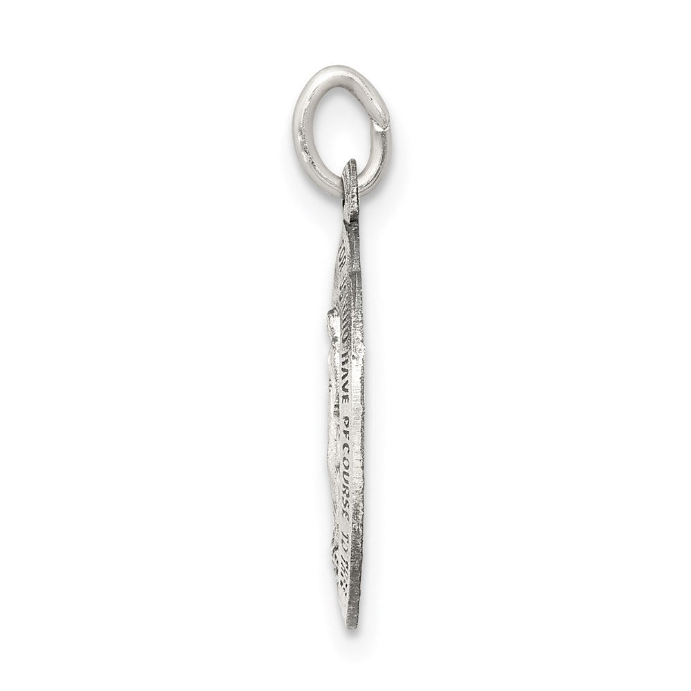 Sterling Silver Antiqued Virgin Mary Medal
