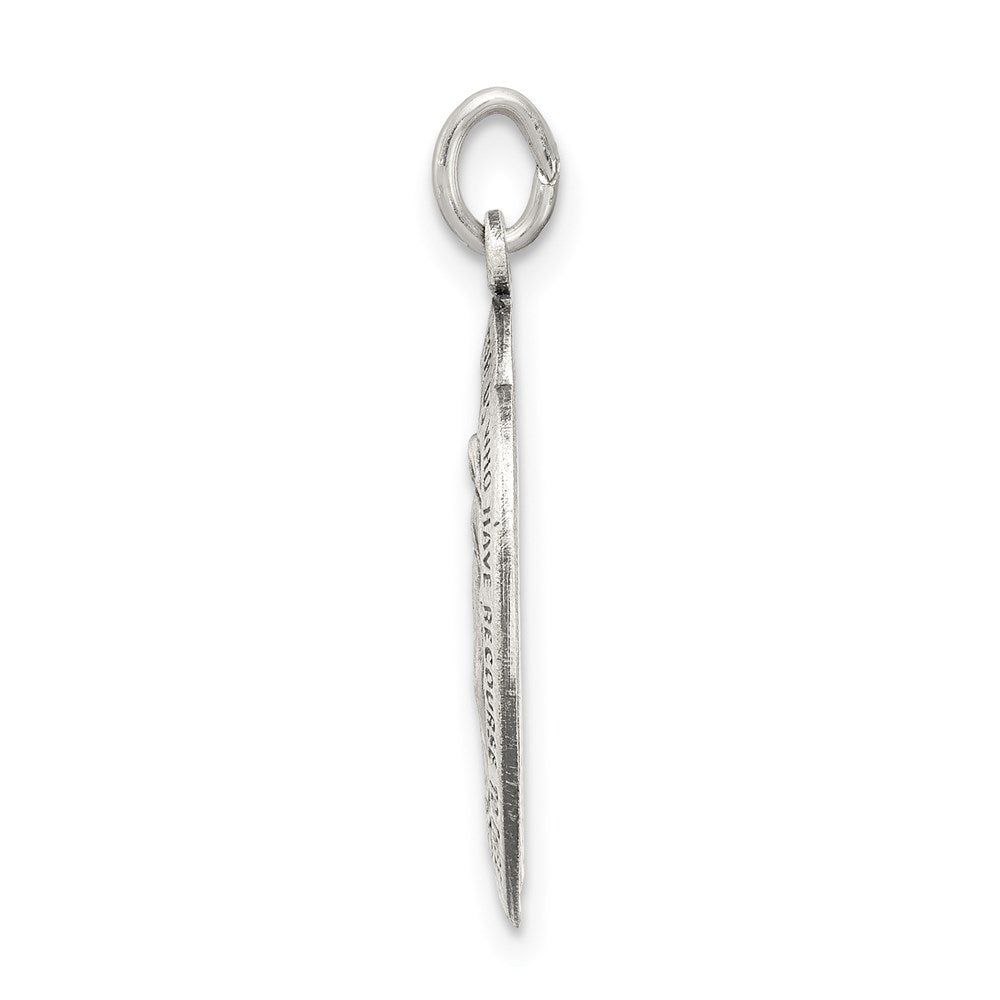 Sterling Silver Antiqued Virgin Mary Medal