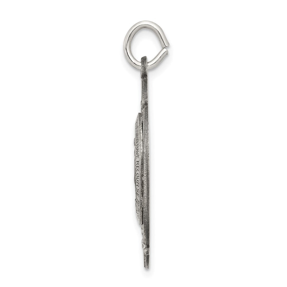 Sterling Silver Antiqued Virgin Mary Medal