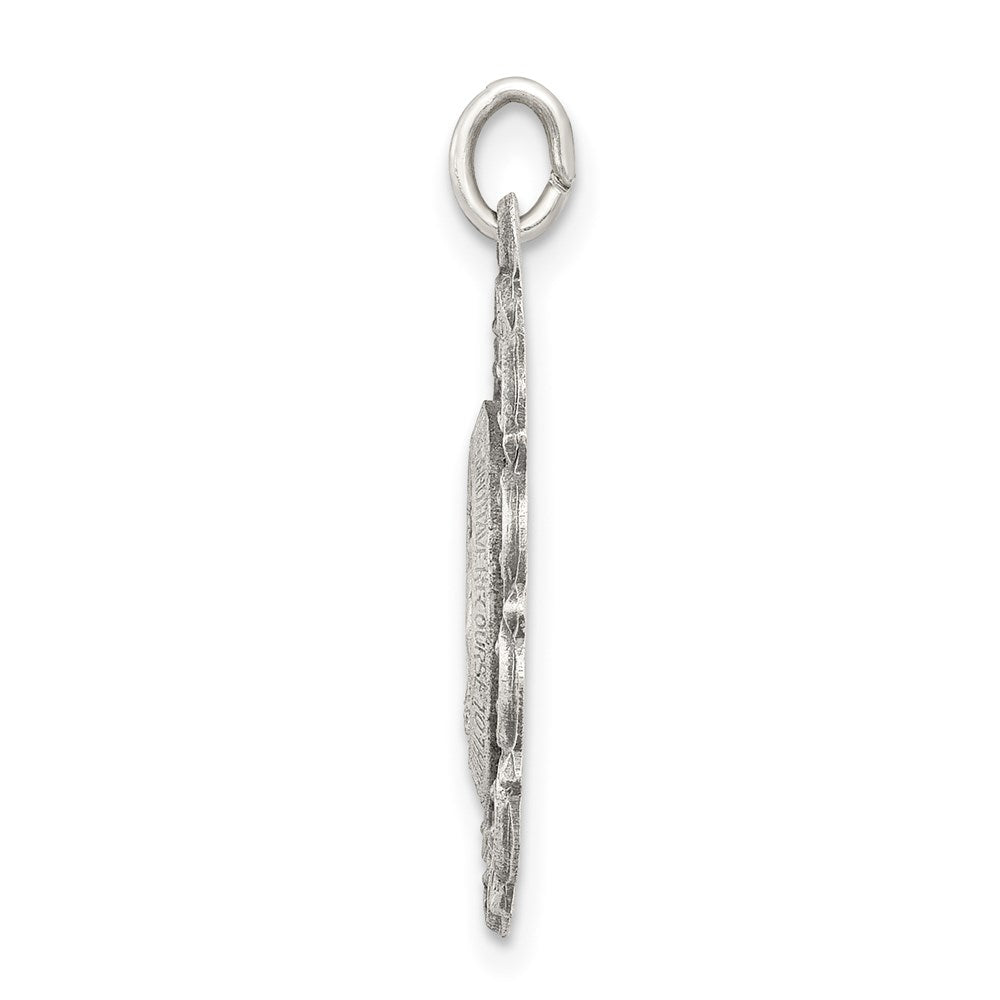 Sterling Silver Antiqued Virgin Mary Medal