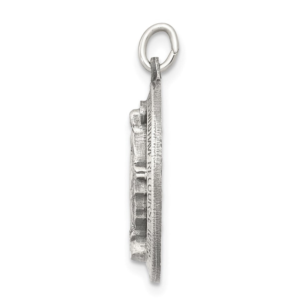 Sterling Silver Antiqued Virgin Mary Medal