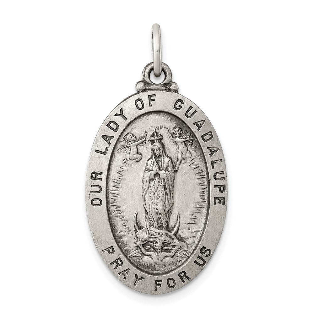 Sterling Silver Antiqued Our of Guadalupe Medal