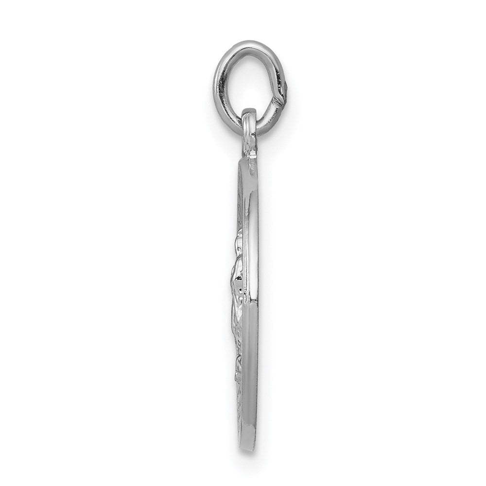 Sterling Silver Rhodium-plated Our of Guadalupe Medal