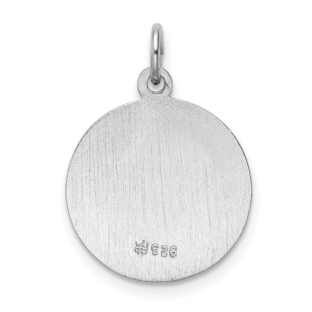 Sterling Silver Rhodium-plated Our of Guadalupe Medal