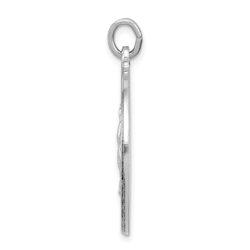 Sterling Silver Rhodium-plated Our of Guadalupe Medal