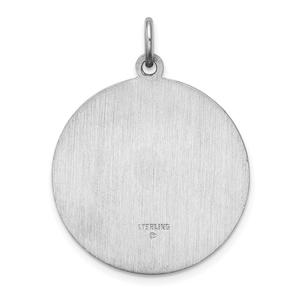 Sterling Silver Rhodium-plated Our of Guadalupe Medal