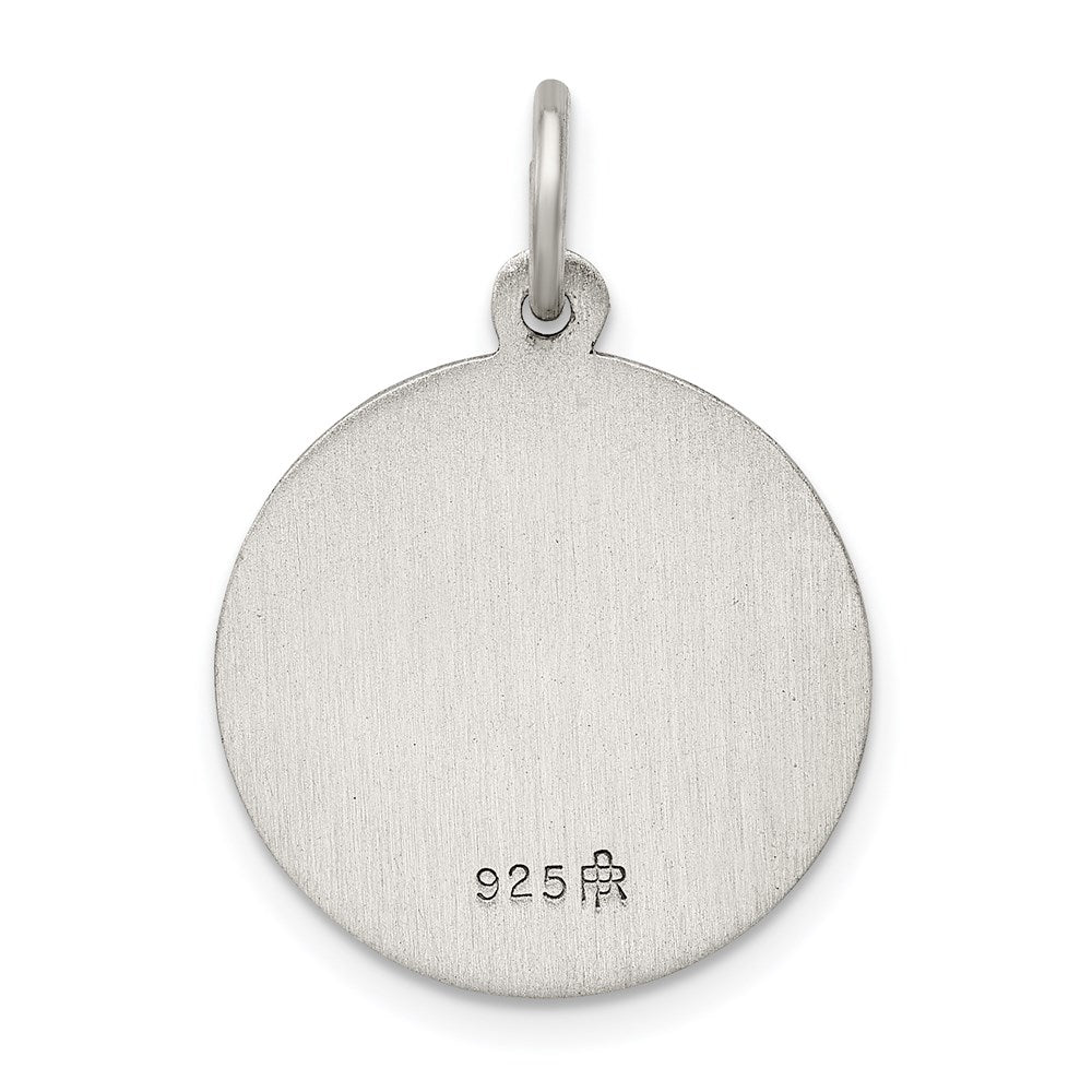 Sterling Silver Antiqued Our of Perpetual Help Round Medal