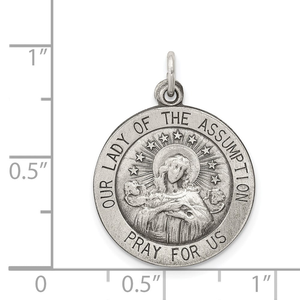Sterling Silver Antiqued Our of the Assumption Medal