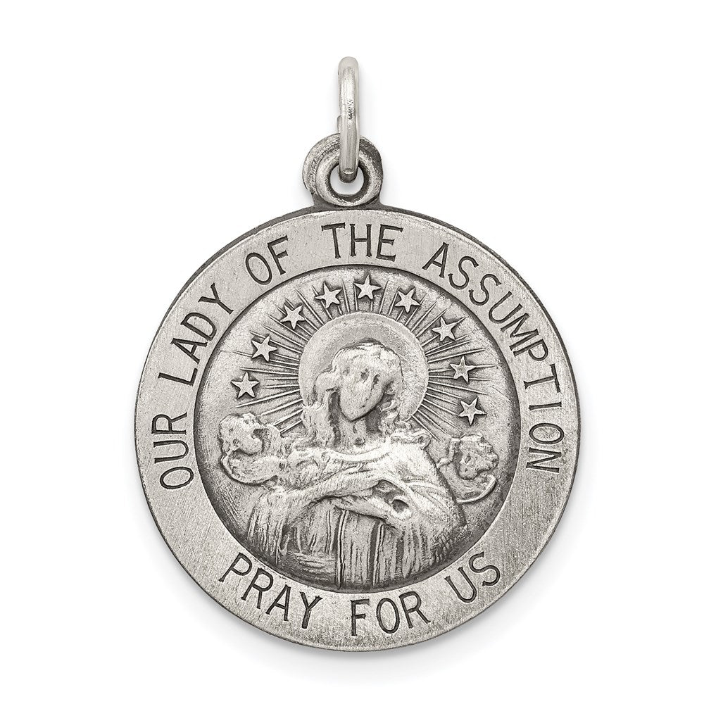 Sterling Silver Antiqued Our of the Assumption Medal