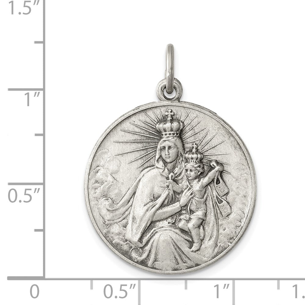 Sterling Silver Antiqued Our of the Holy Scapular Medal