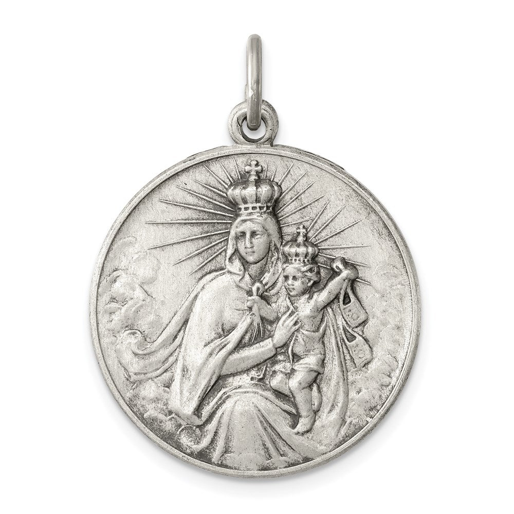 Sterling Silver Antiqued Our of the Holy Scapular Medal