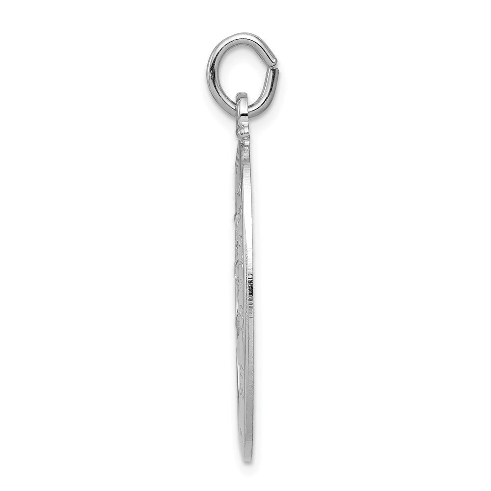 Sterling Silver Rhodium-plated Saint Christopher Medal