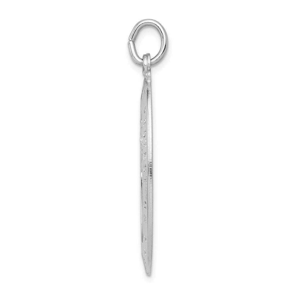 Sterling Silver Rhodium-plated Saint Christopher Medal
