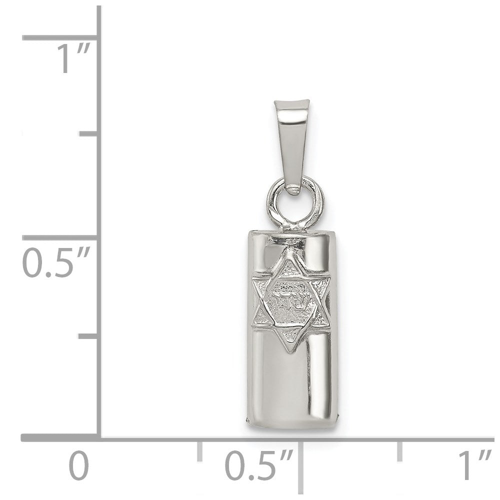 Sterling Silver Mezuzah Pendant