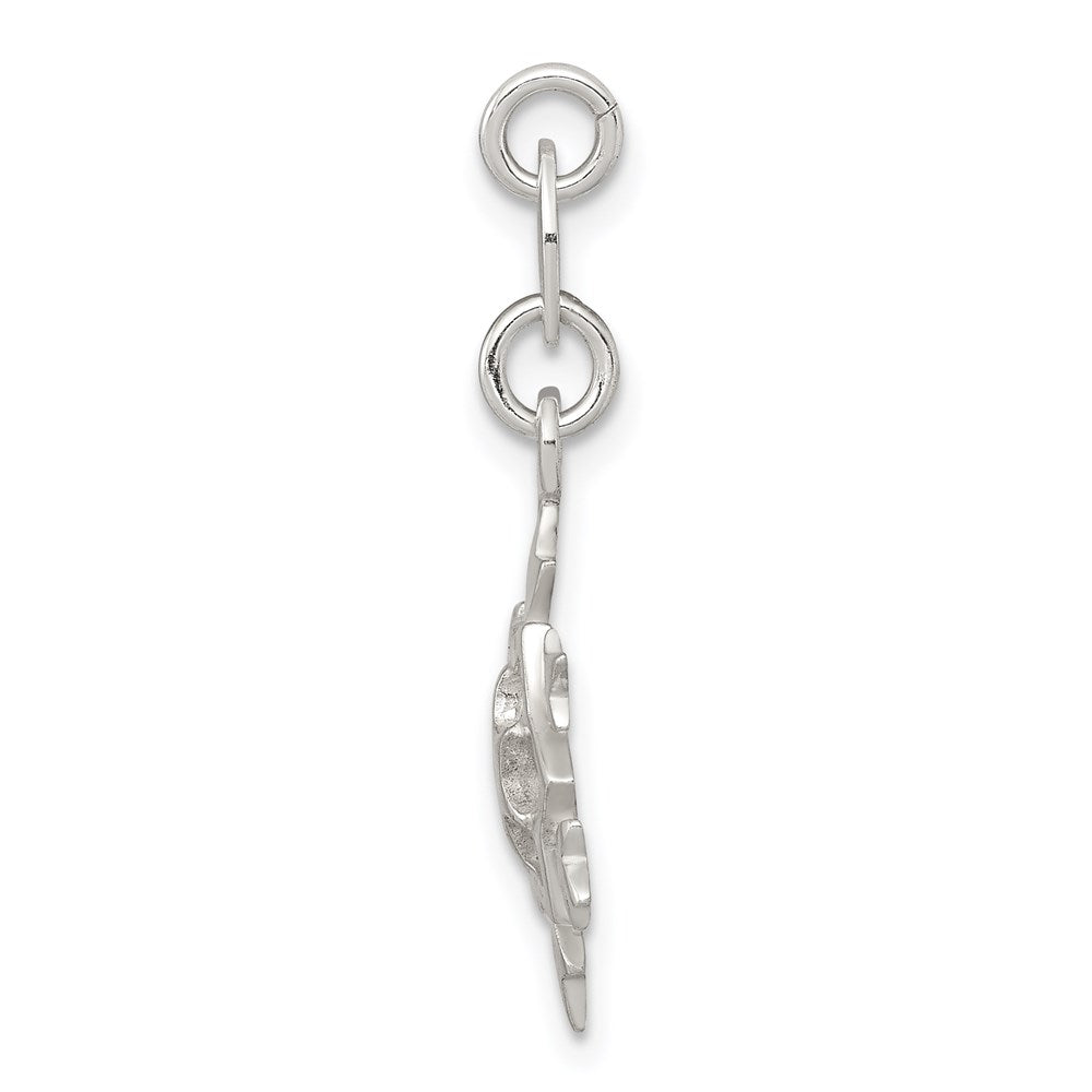 Sterling Silver Polished Snowflake Charm